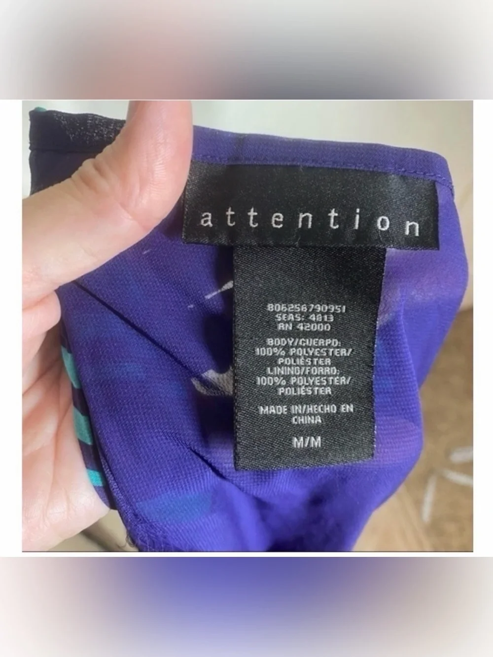 Attention Blue Stripe Hi‎ Low Fit & Flare Tank Dress Sheer Back M